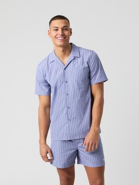 Björn Borg Thomas Mason Shortsleeve Pyjama Shirt Blå, L