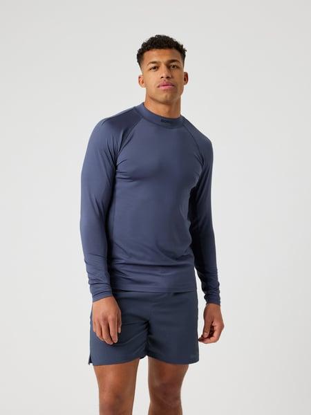 Björn Borg Borg Mock Neck Ls T-shirt Blå, L