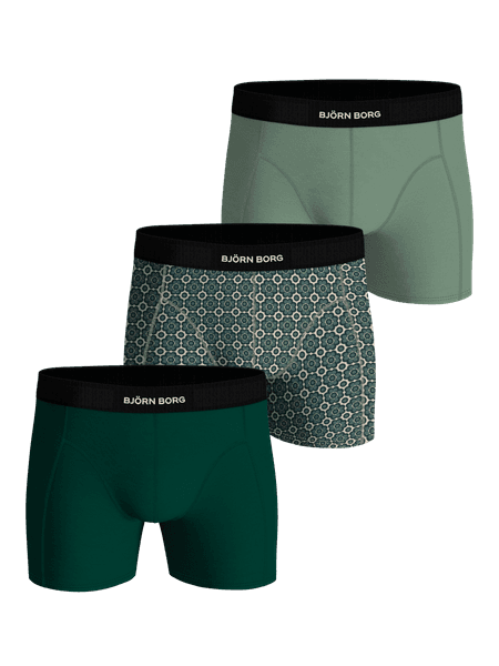 Björn Borg Premium Cotton Stretch Boxer 3-pack Grön, L