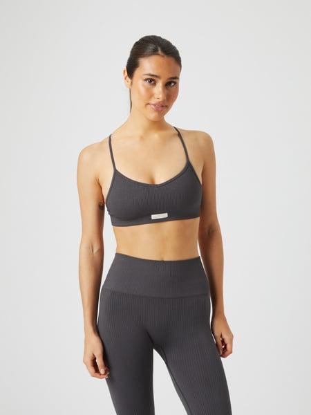 Björn Borg Studio Seamless Ribbed Strap Bra Grå, LXL