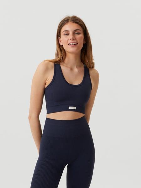 Björn Borg Studio Seamless Low Sports Bra Marinblå, LXL