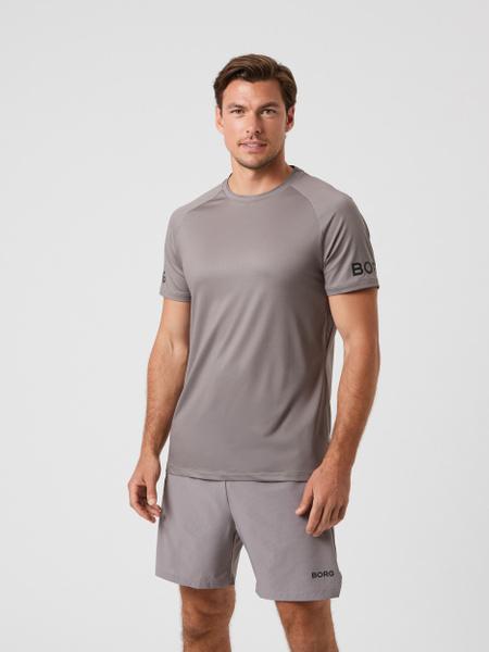 Björn Borg Borg Mesh Panel T-shirt Grå, L