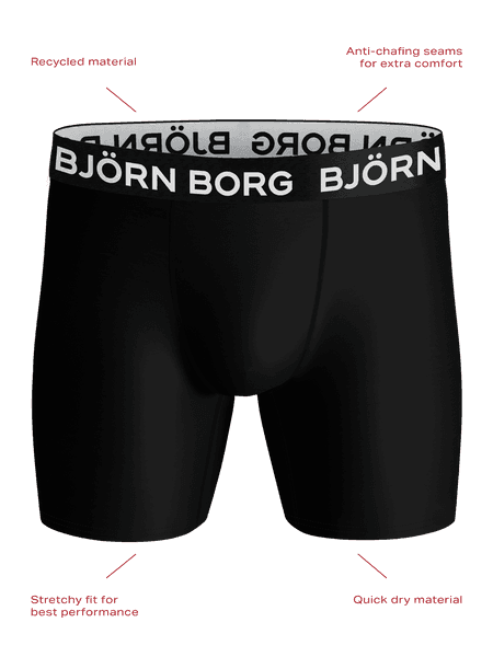 Björn Borg Sports Microfiber Boxers Svart, L