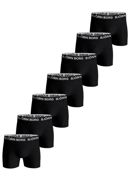 Björn Borg Cotton Stretch Boxers 7-pack Svart, 122-128