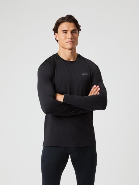 Björn Borg Borg Performance Long Sleeve Brushed T-shirt Svart, L