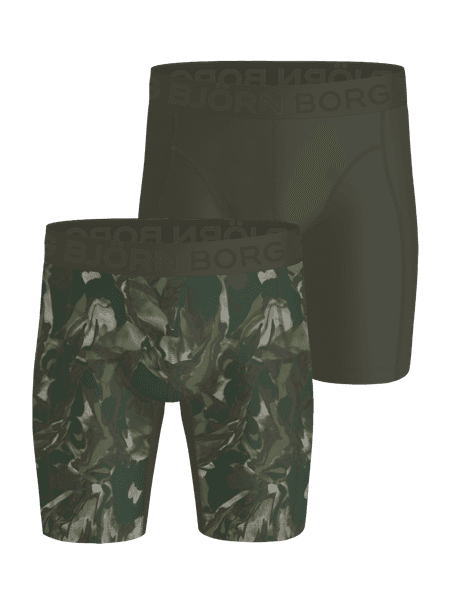 Björn Borg Sports Lightweight Long Leg Boxers 2-pack Grön, L