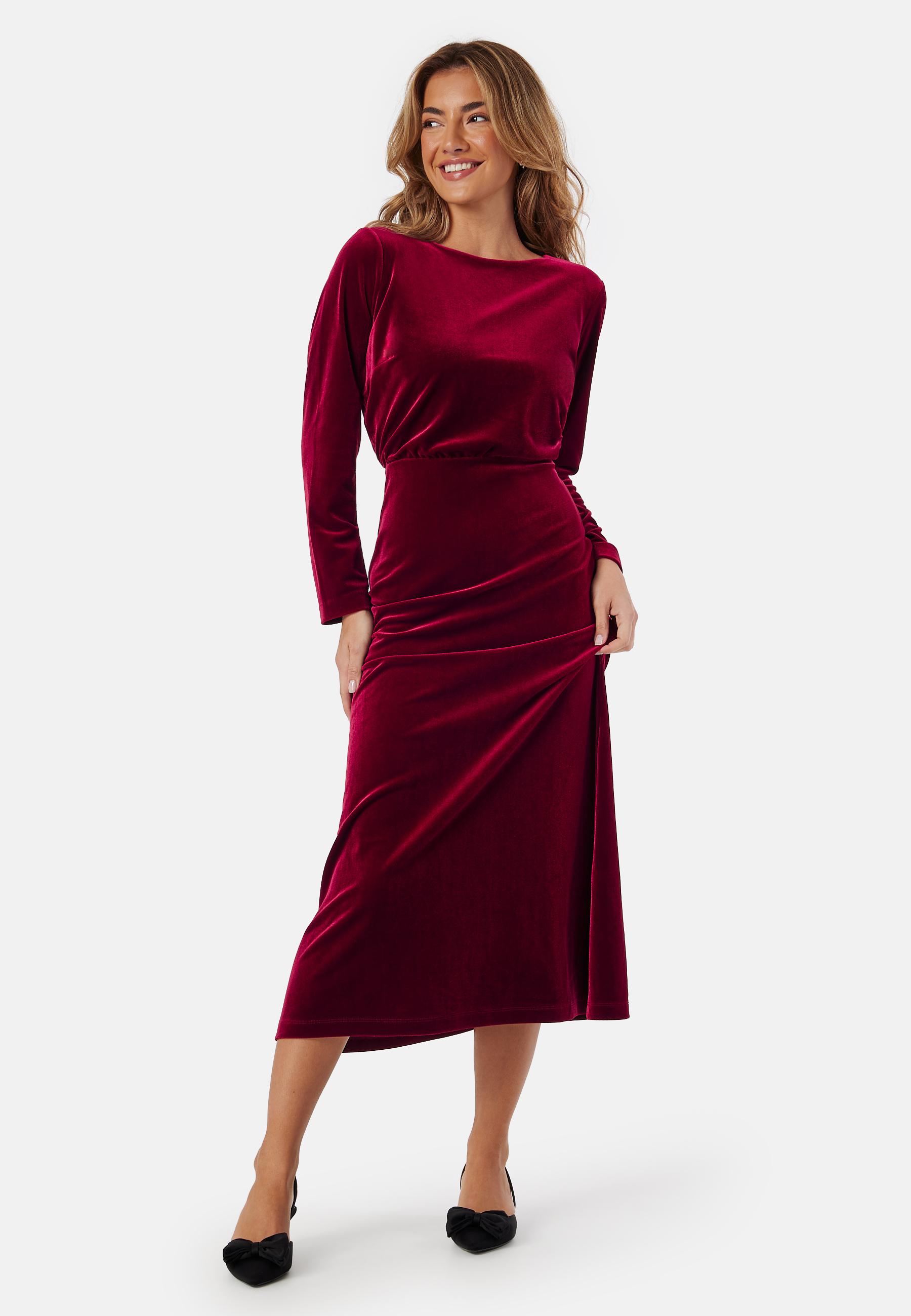 Bow Velvet Midi Dress 1