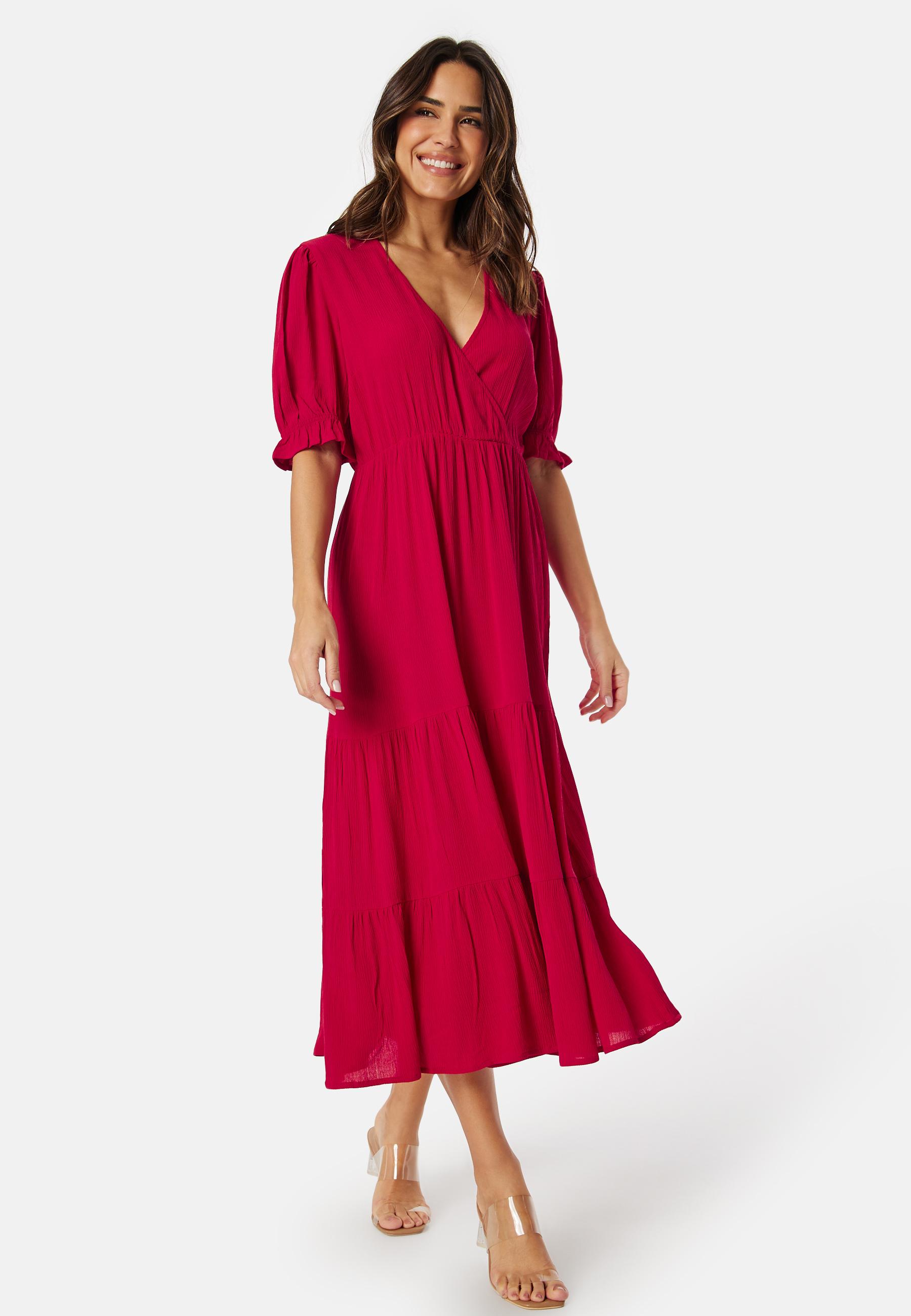 Puff Sleeve Viscose Dress 1