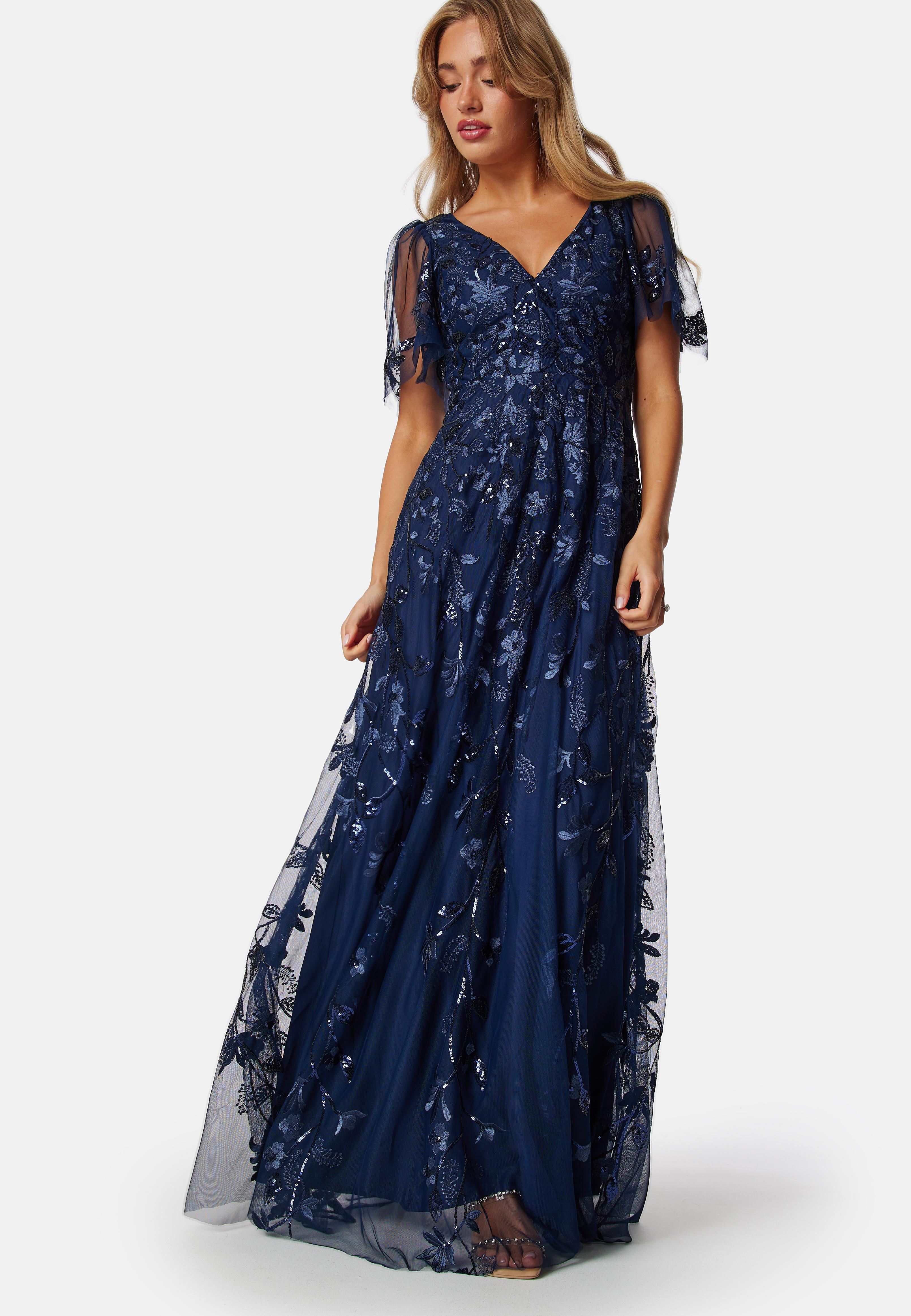 Embroidered Flutter Maxi Dress 1