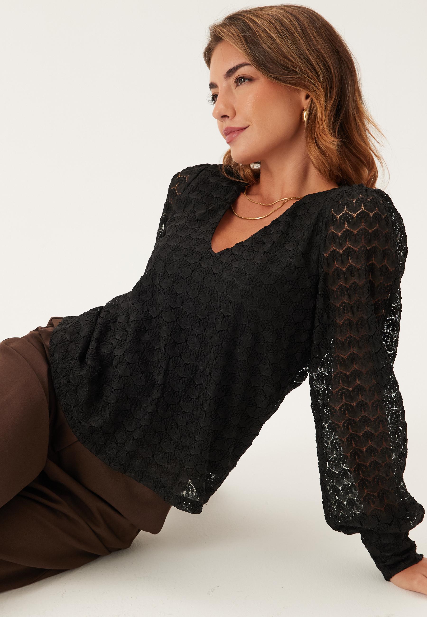 Vmbecca Ls V-neck Lace Top 1
