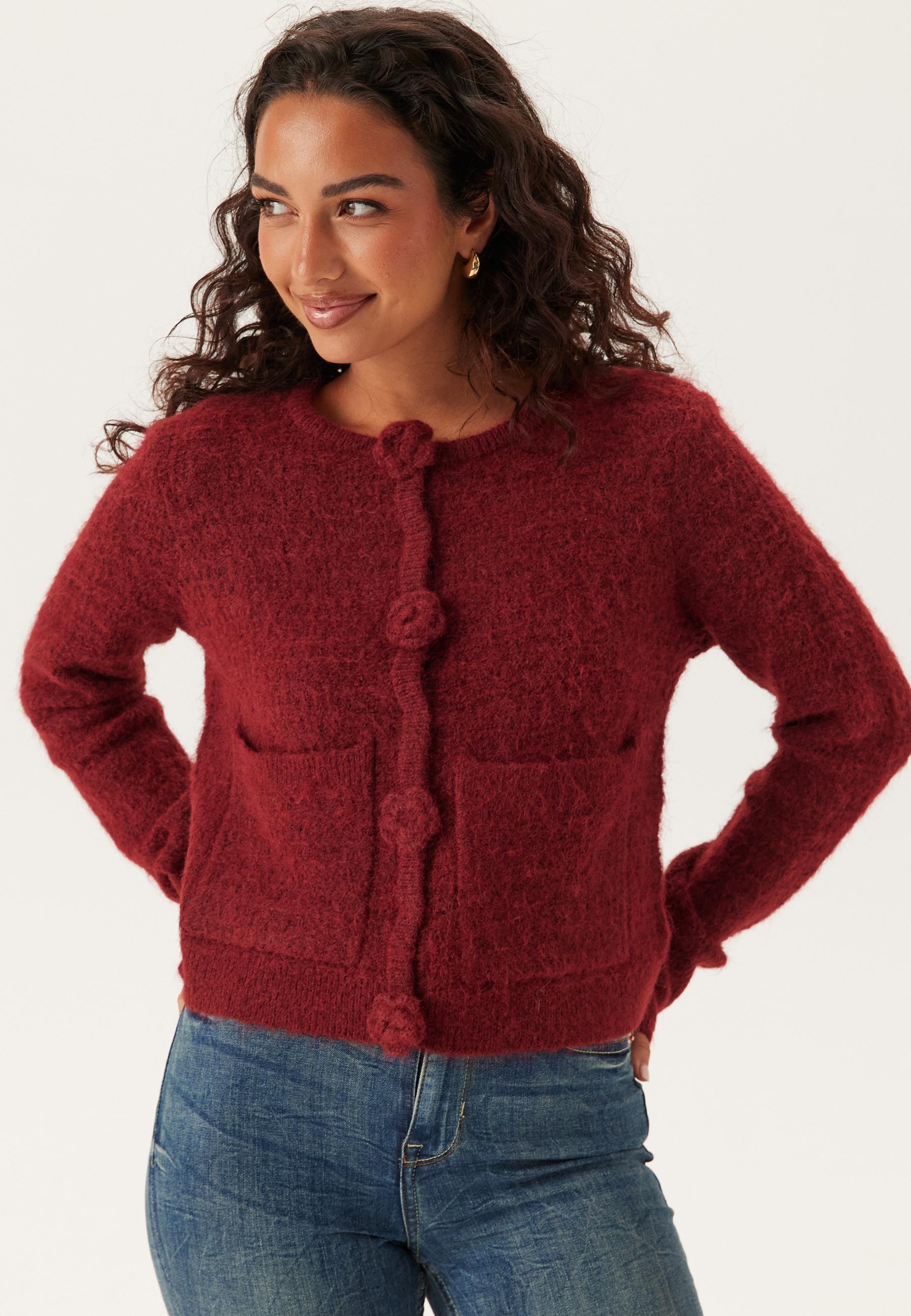 Vmblossom Ls O-neck Cardigan