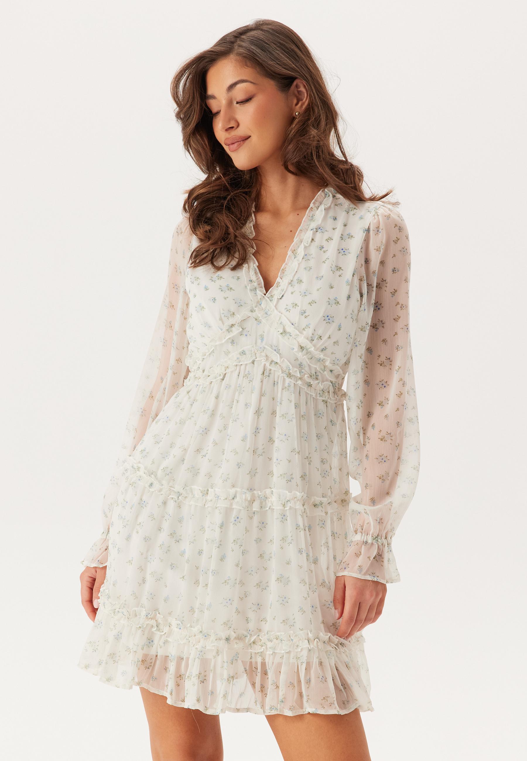 Vmsmilla LS frill short dress 4