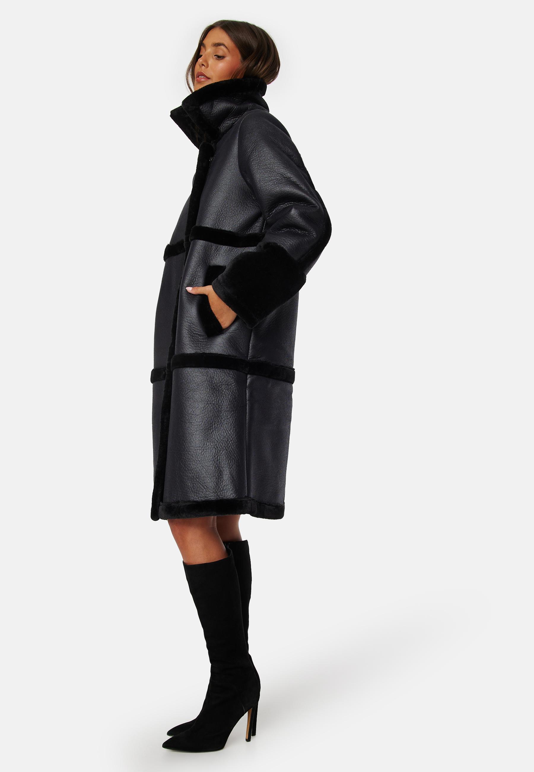 Melda L/S Faux Sherling Coat