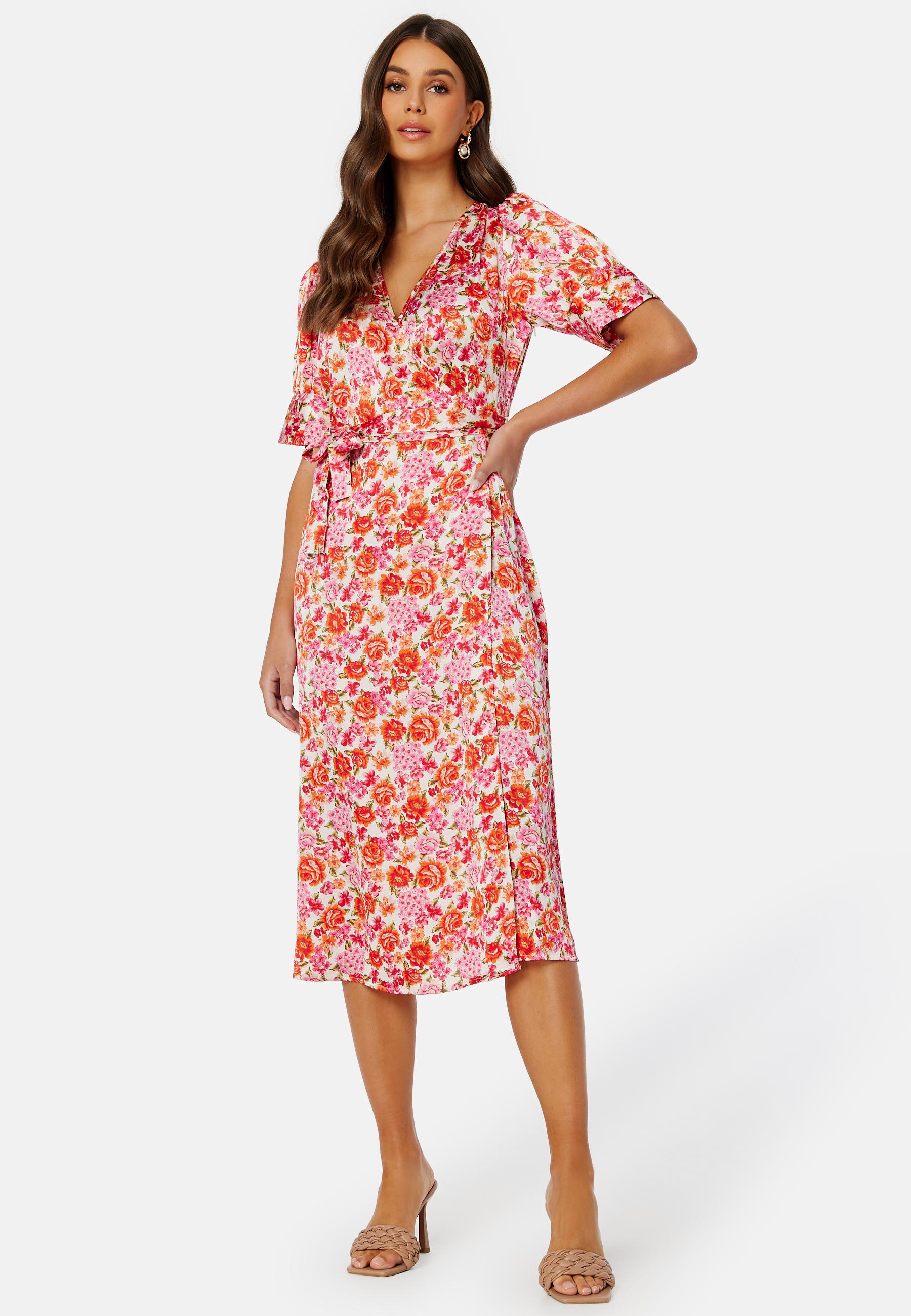 Naria S/S Wrap Midi Dress 1