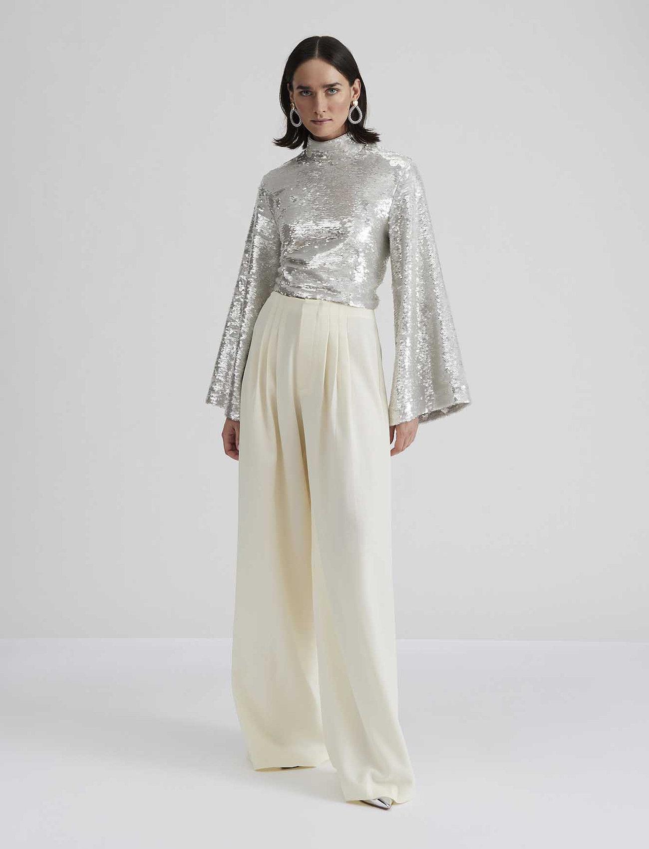 Malina Alexia Organza Frill Blouse - - S