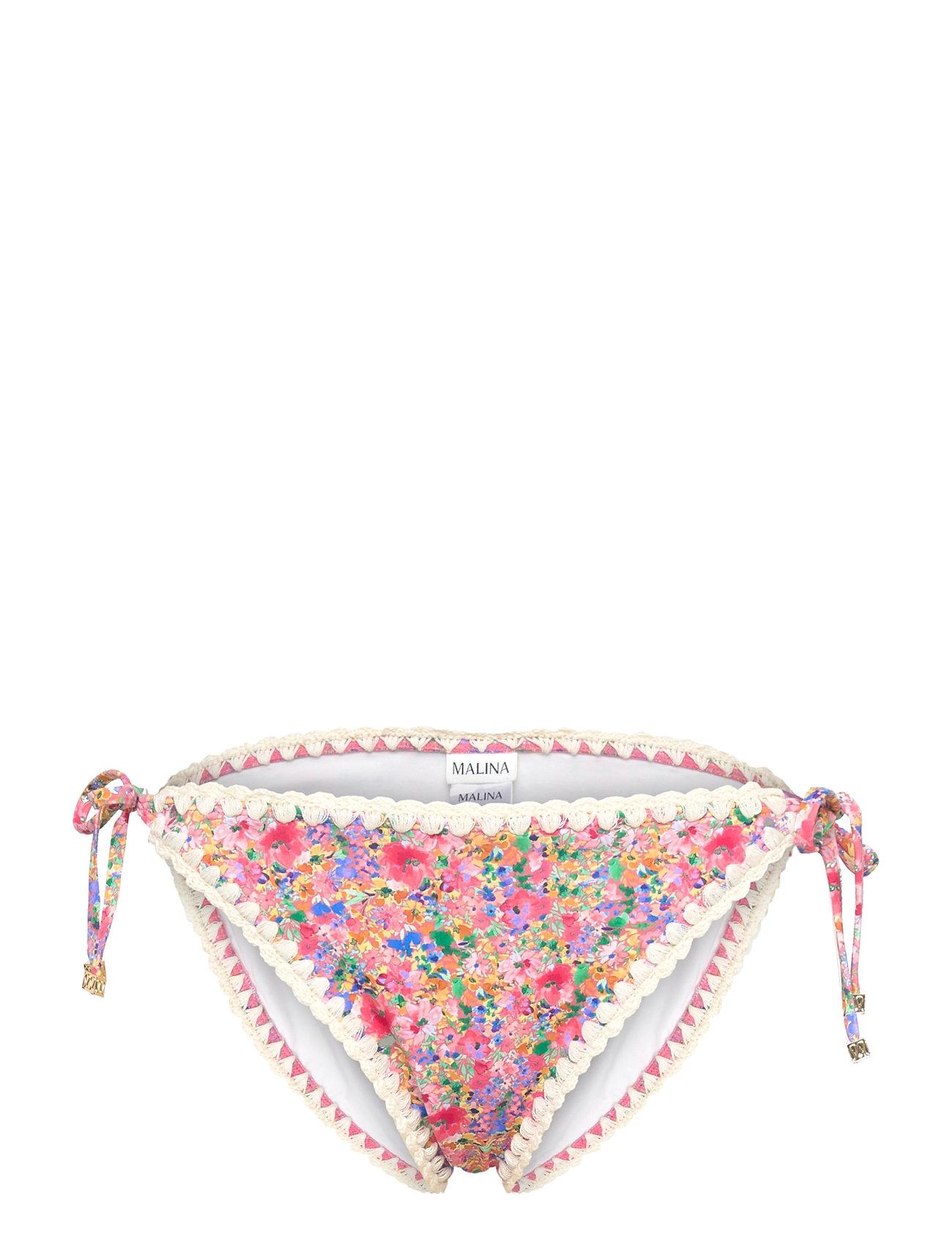 Malina Blanka Printed Drawstring Bikini Bottoms - - XS