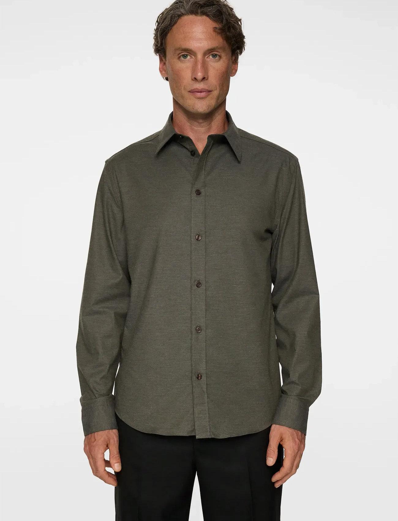 J. Lindeberg Reg Ls Linen Melange Shirt - - S