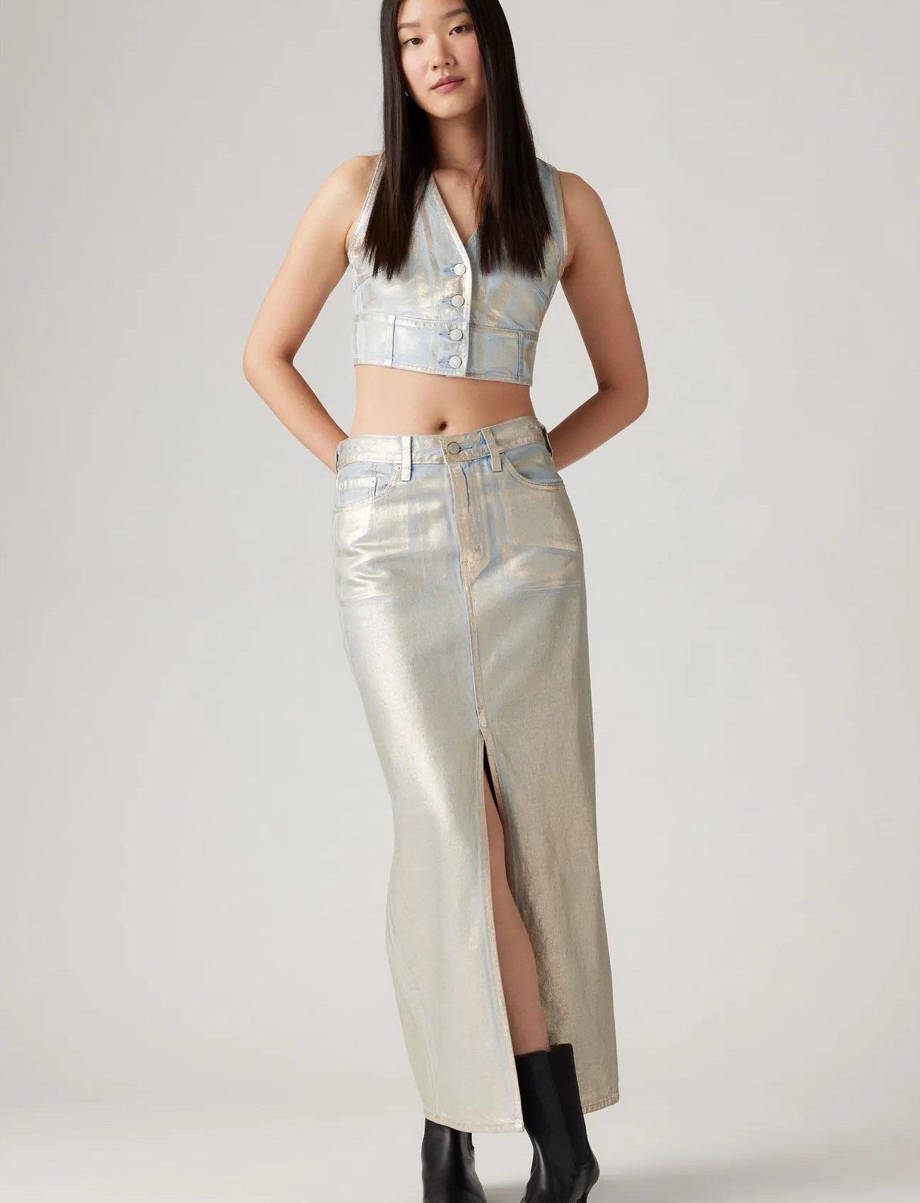 Levi's® Ankle Column Skirt Med Indigo - Flat Finish - - 25