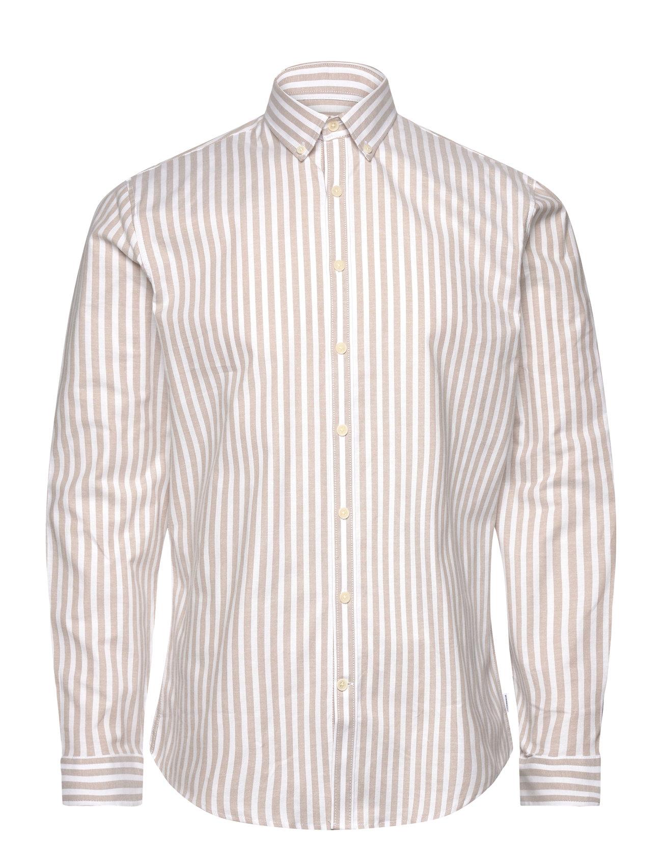 Lindbergh Striped Superflex Oxford L/S - - S