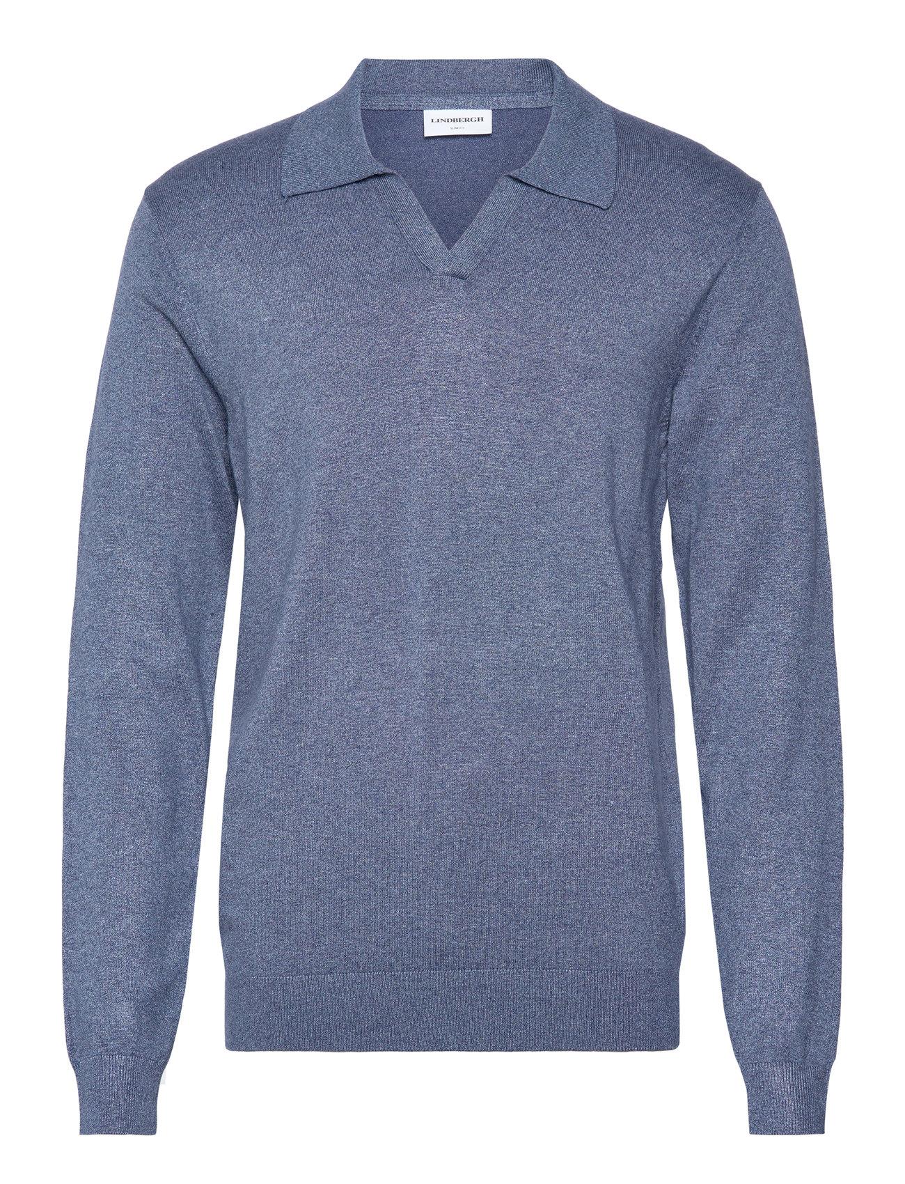 Lindbergh Lambswool L/S Button Polo - - S