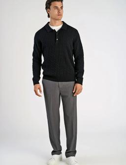 Lindbergh Lambswool L/S Button Polo - - S 1