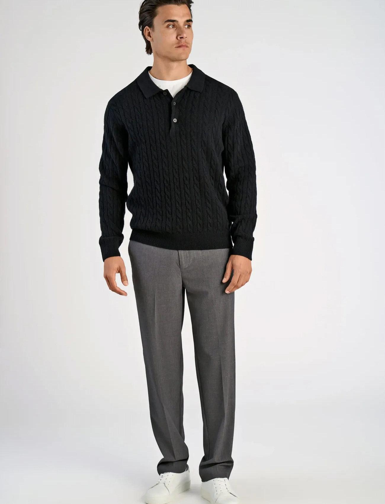 Lindbergh Lambswool L/S Button Polo - - S 1