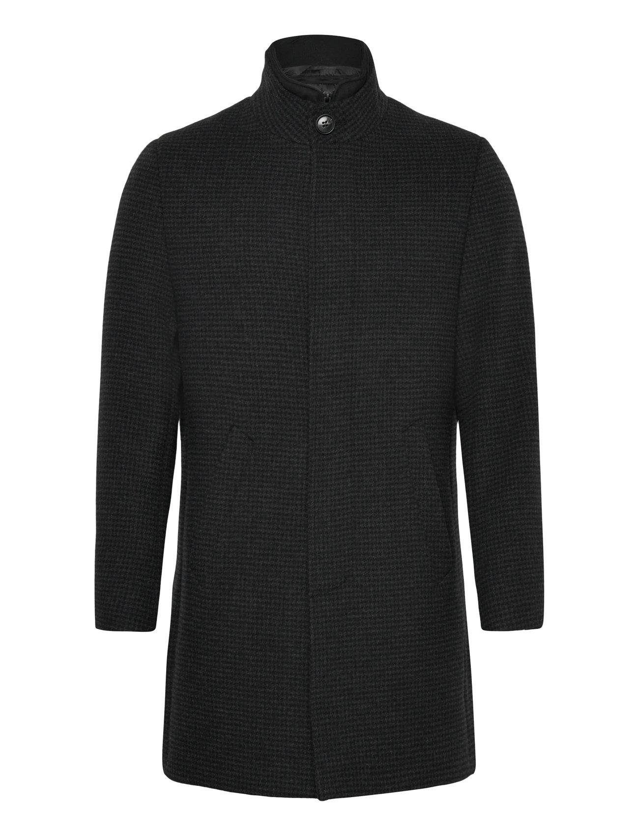 Lindbergh Detachable Collar Wool Coat - - S