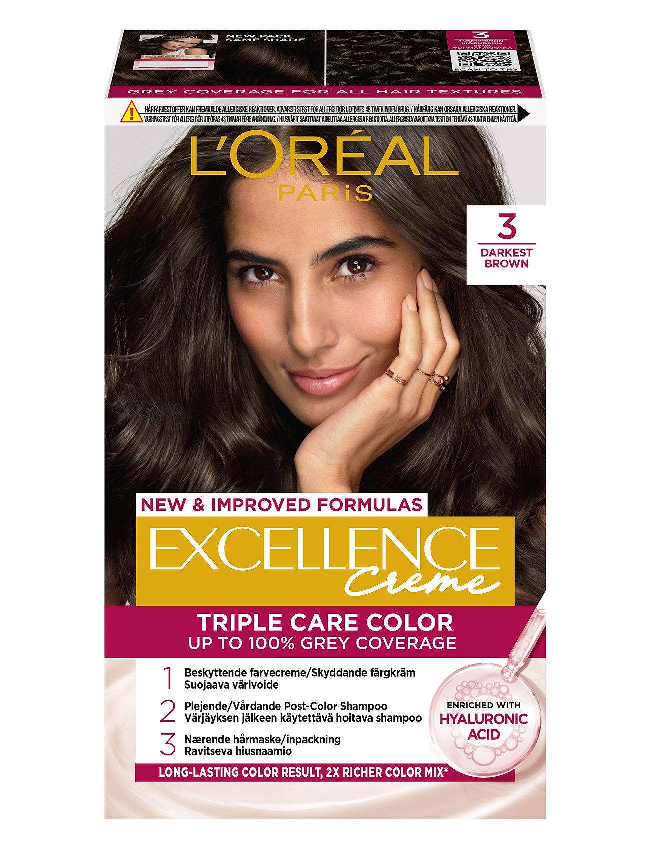 L'Oréal Paris L'oréal Paris Excellence Color Cream Kit 3 Darkest Brown - - ONE SIZE