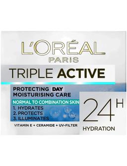 L'Oréal Paris L'oréal Paris Triple Active Day Cream Normal To Combination Skin 50 Ml - - 50 ml 1