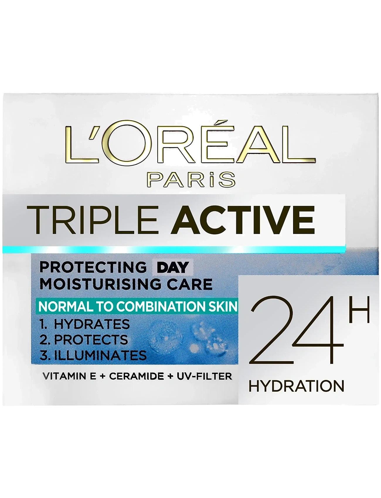 L'Oréal Paris L'oréal Paris Triple Active Day Cream Normal To Combination Skin 50 Ml - - 50 ml
