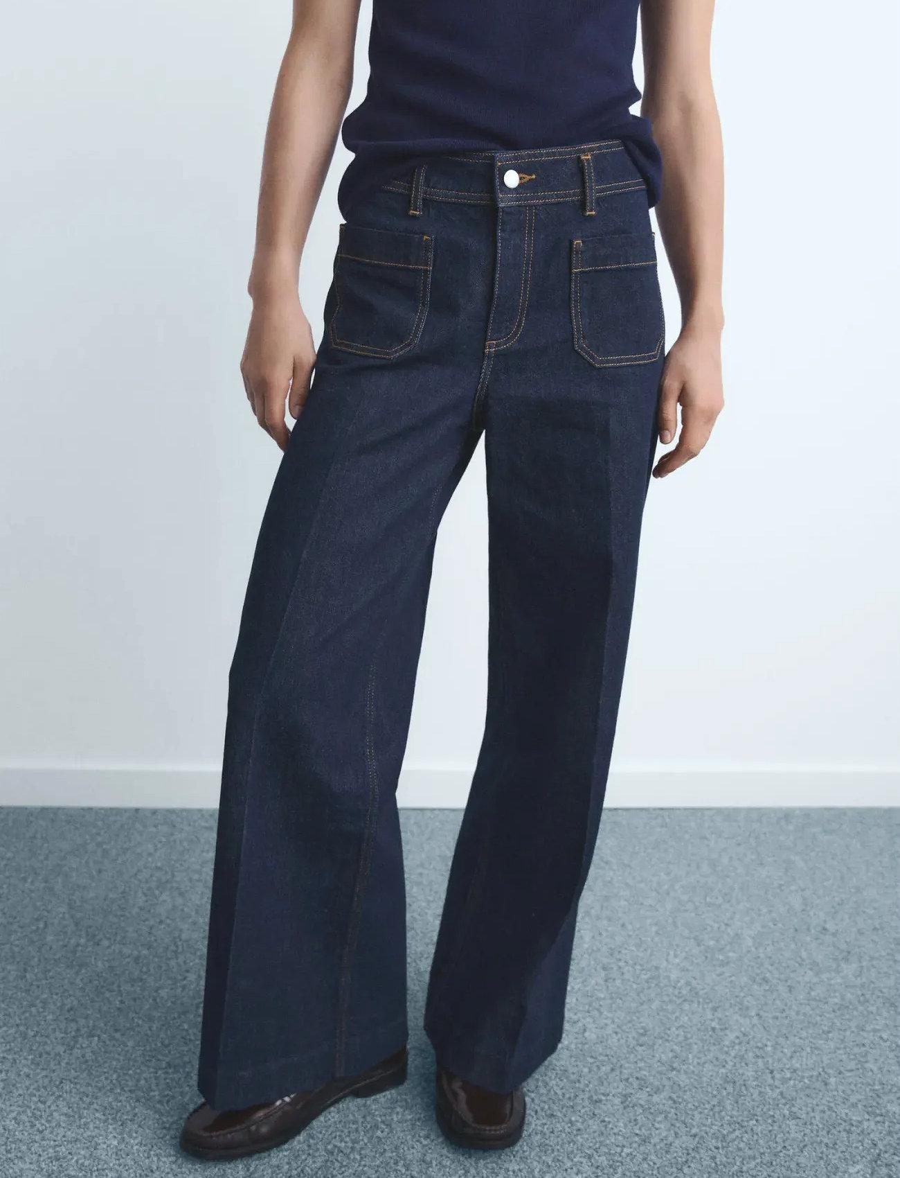 Mango Wide-Leg Jeans With Pockets - - 34