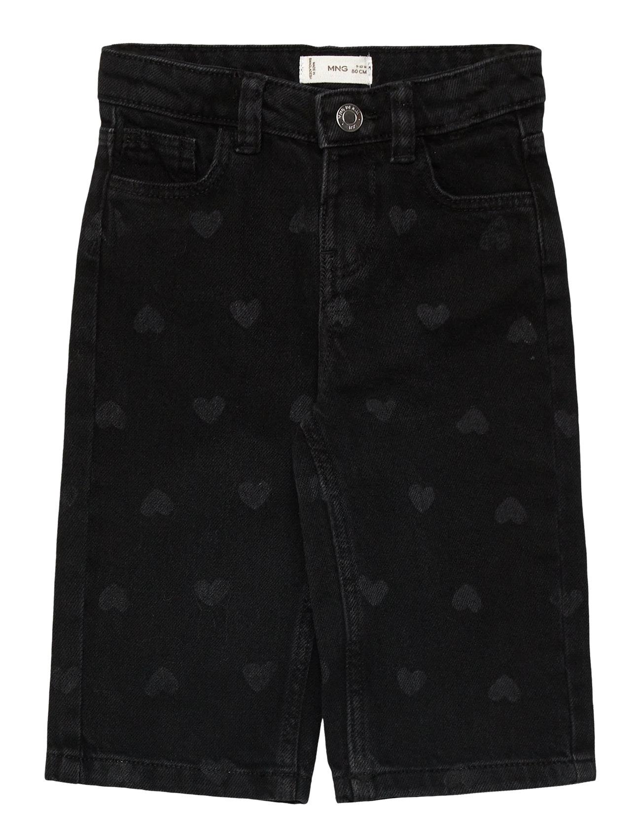Mango Straight-Leg Jeans With Hearts - - 2-3