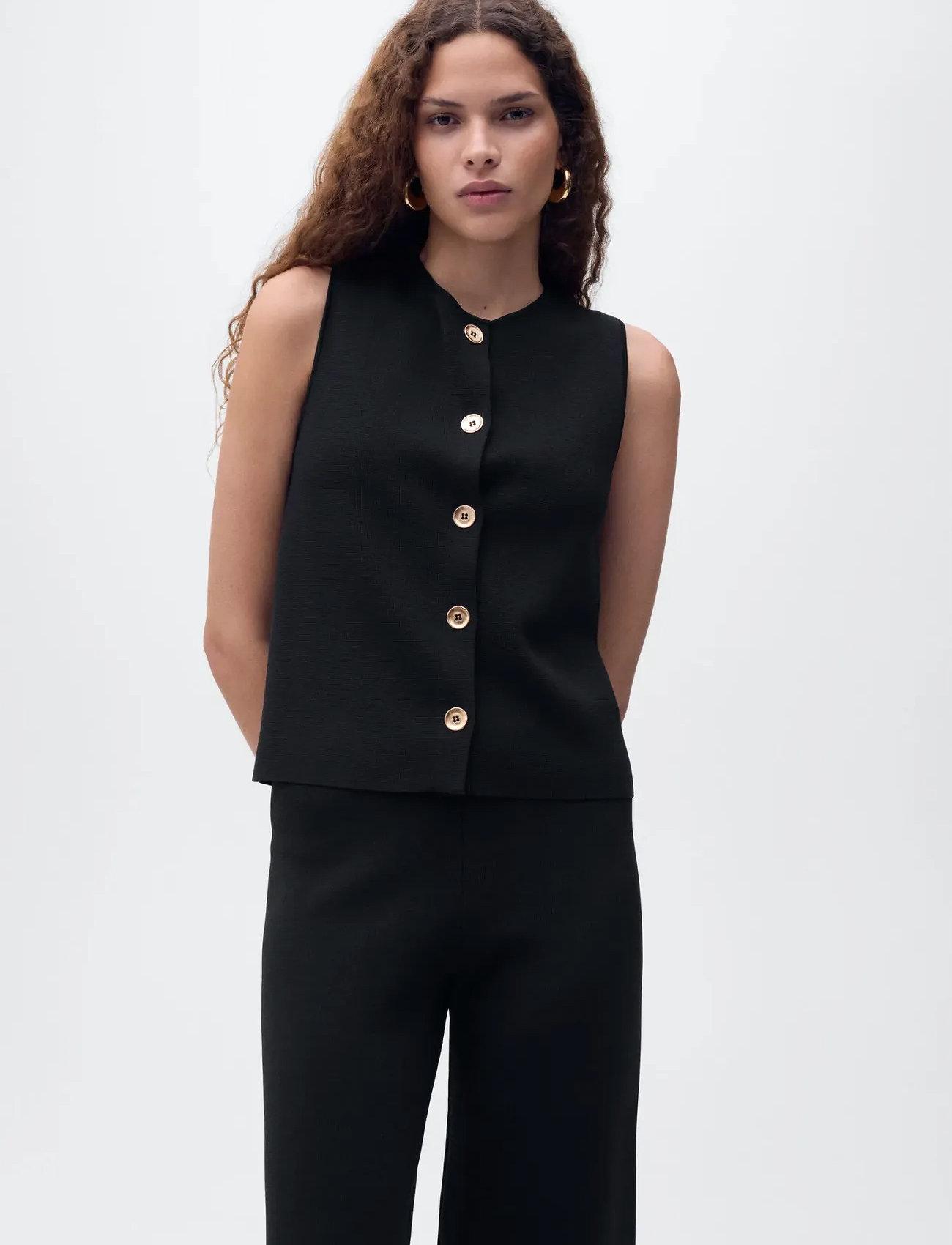 Mango Fine-Knit Gilet - - XS