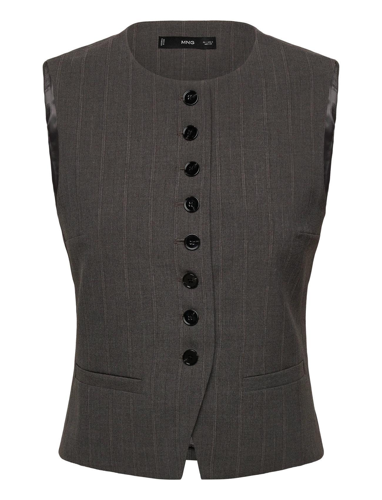 Mango Suit Waistcoat With Buttons - - XS