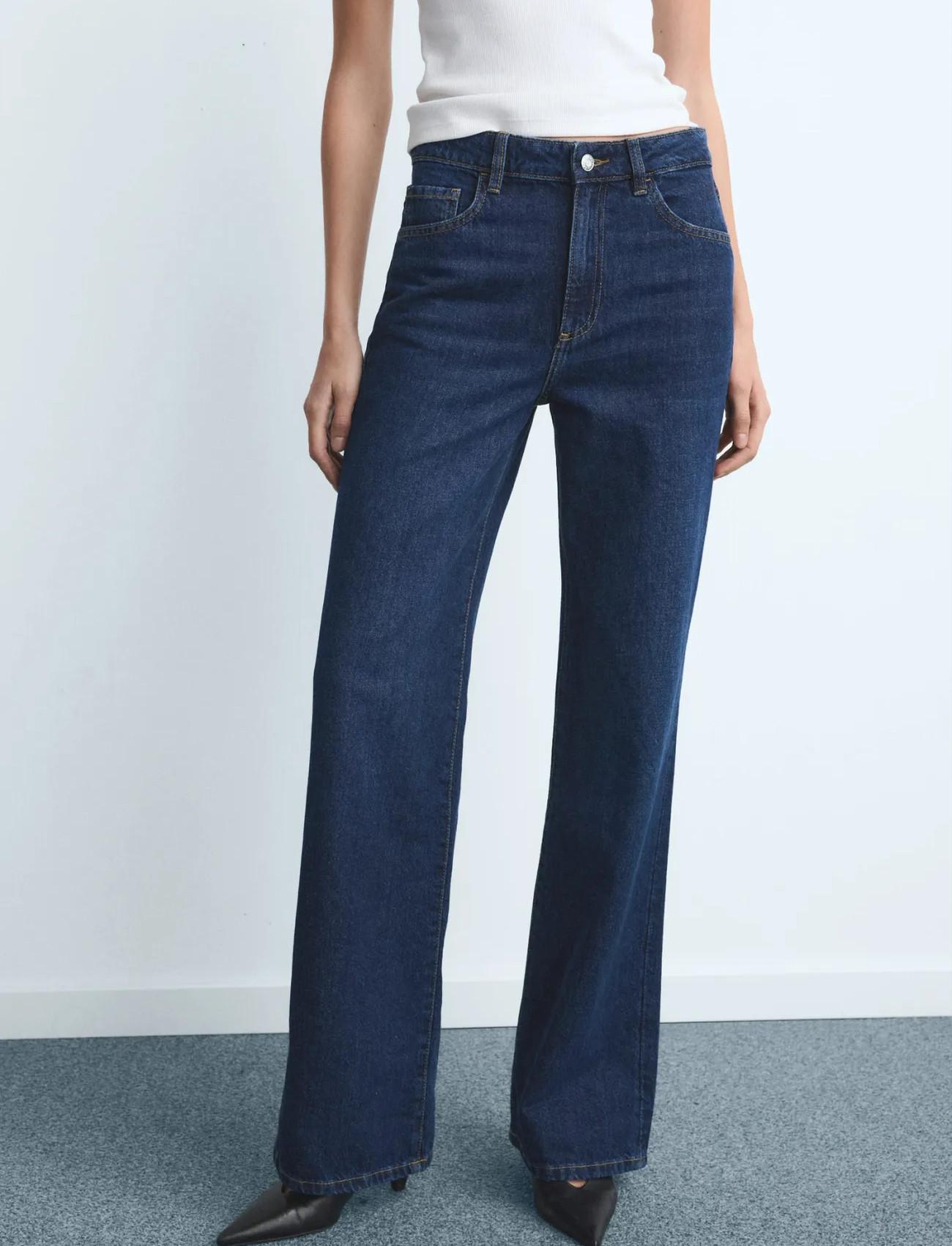 Mango Danila High-Waisted Wide-Leg Jeans - - 34