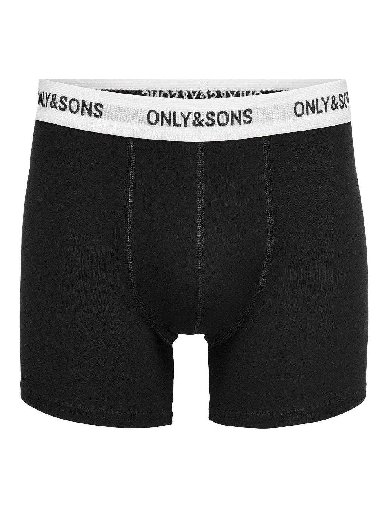 ONLY & SONS Onsfitz Solid Boxer 3Pack Noos - - XS 1