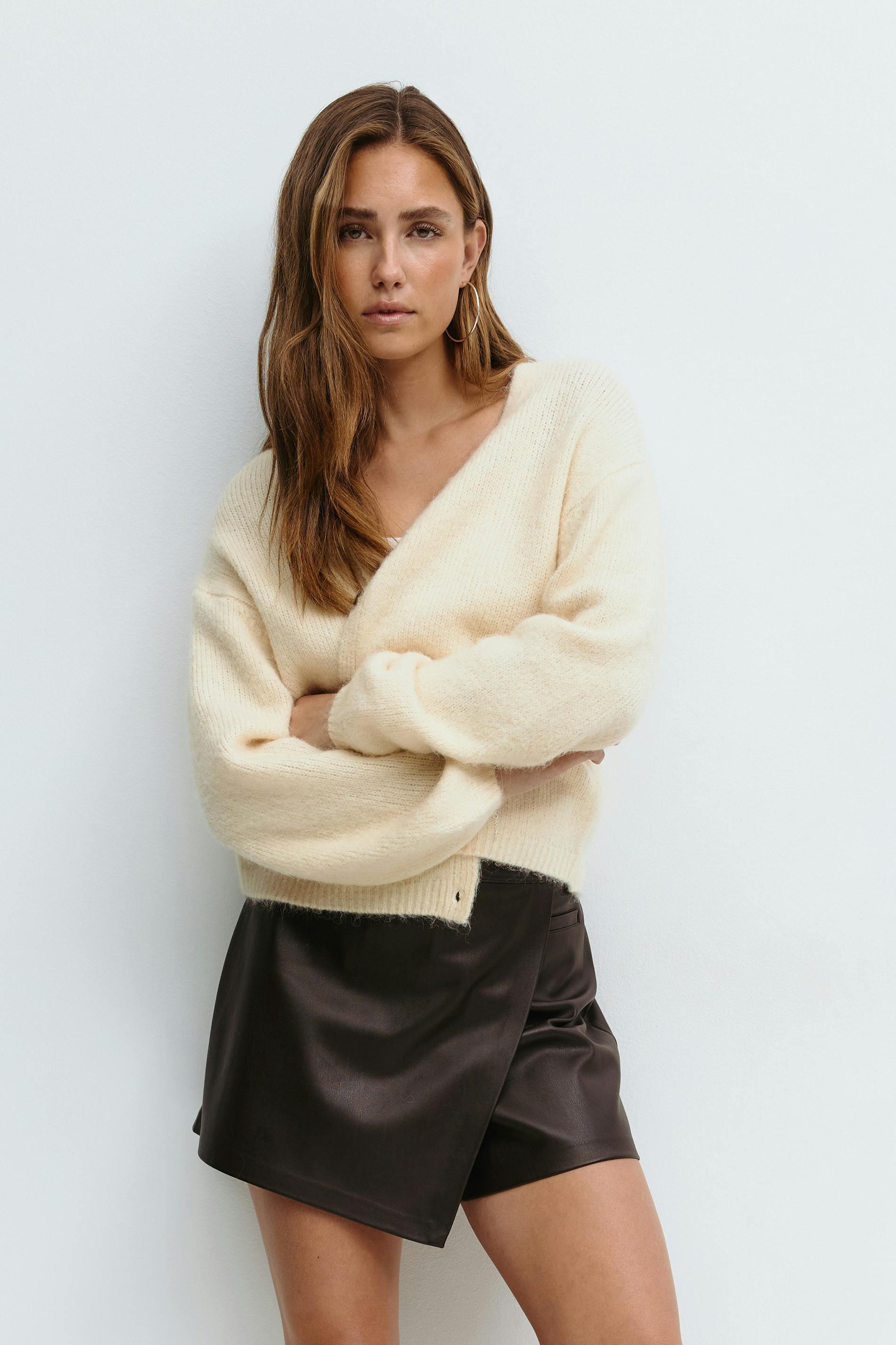 Gina Tricot - Mini wrap pu skort - minikjolar - Brun - 36 - Dam