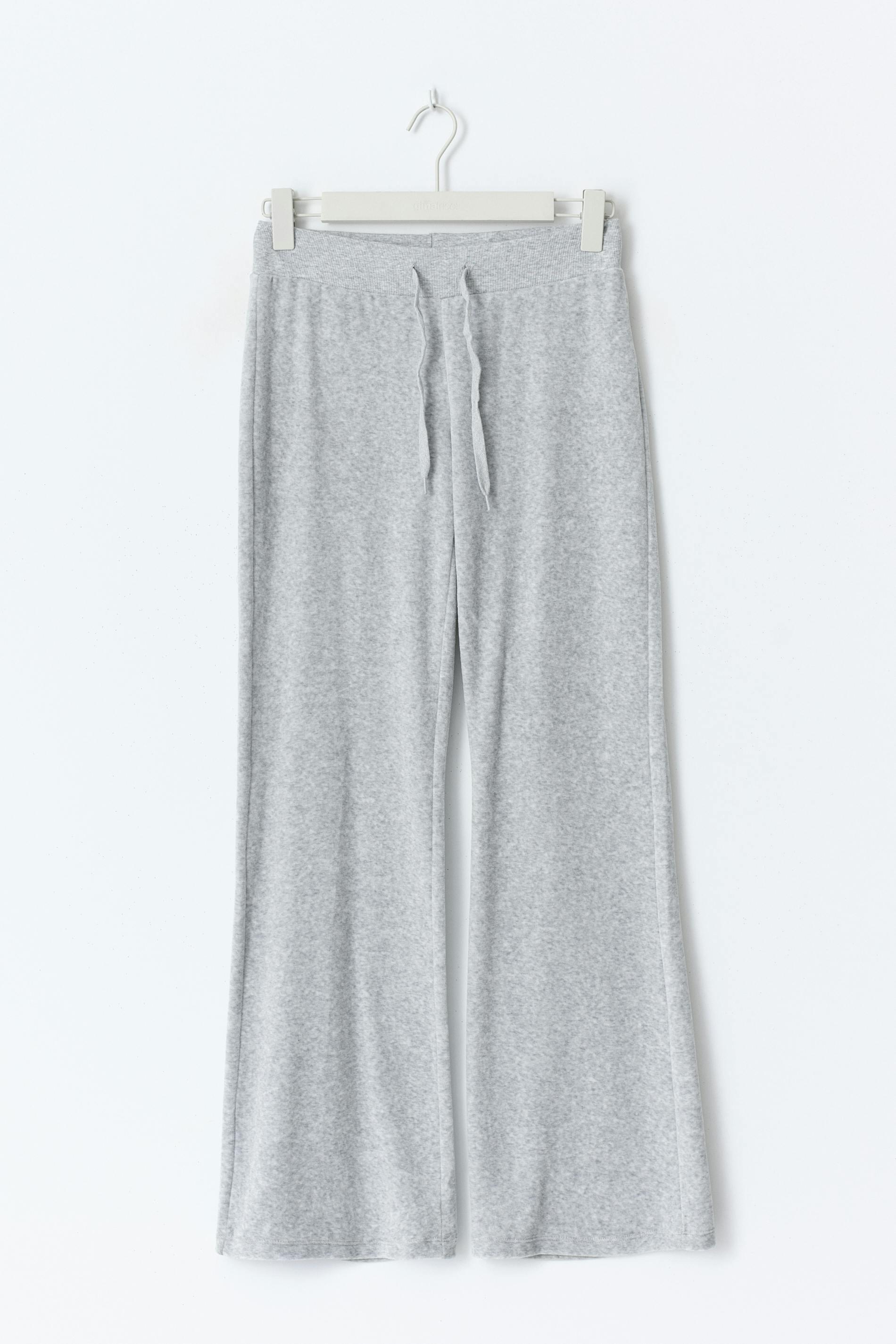 Gina Tricot - Y velour trousers tall - homewear - Grå - 146/152 - Tjej