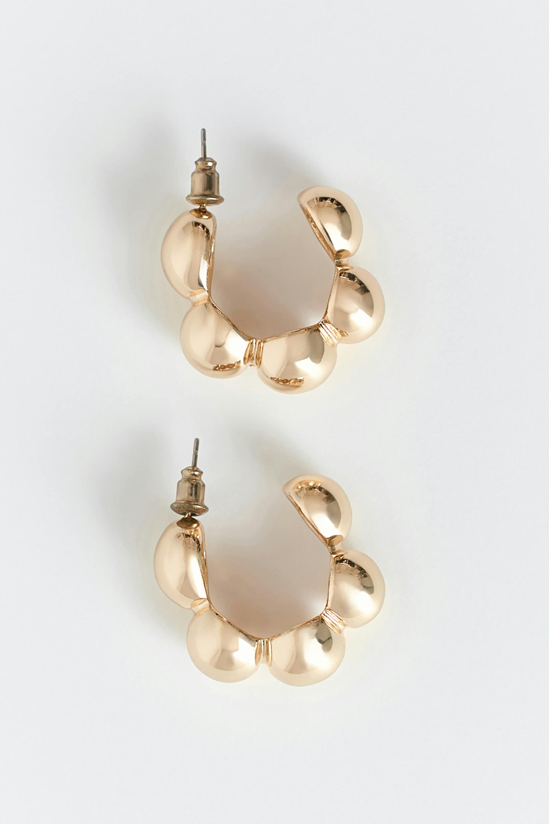 Gina Tricot - Bubble hoop earrings - örhängen - Guld - ONESIZE - Dam