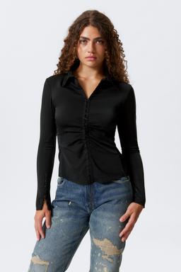 Cropped Open Back Shirt 1