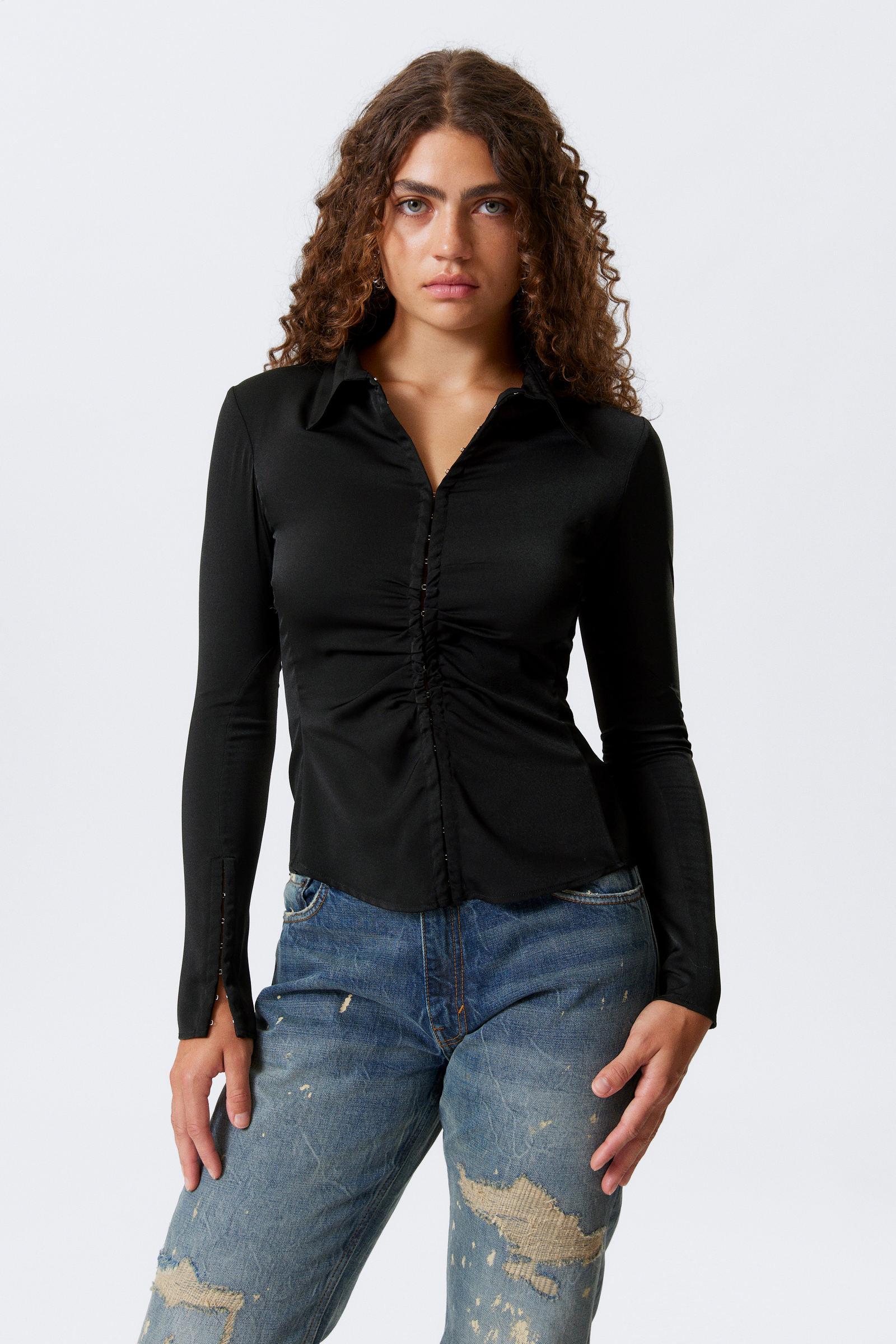 Cropped Open Back Shirt 1