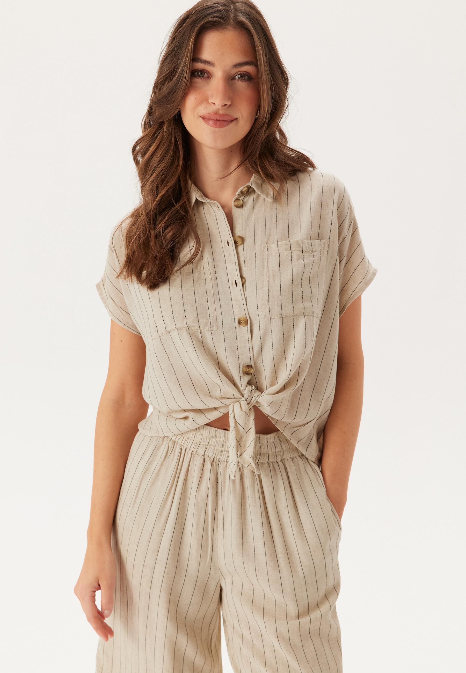 Pcpia Ss Tie Shirt Wvn Noos 1