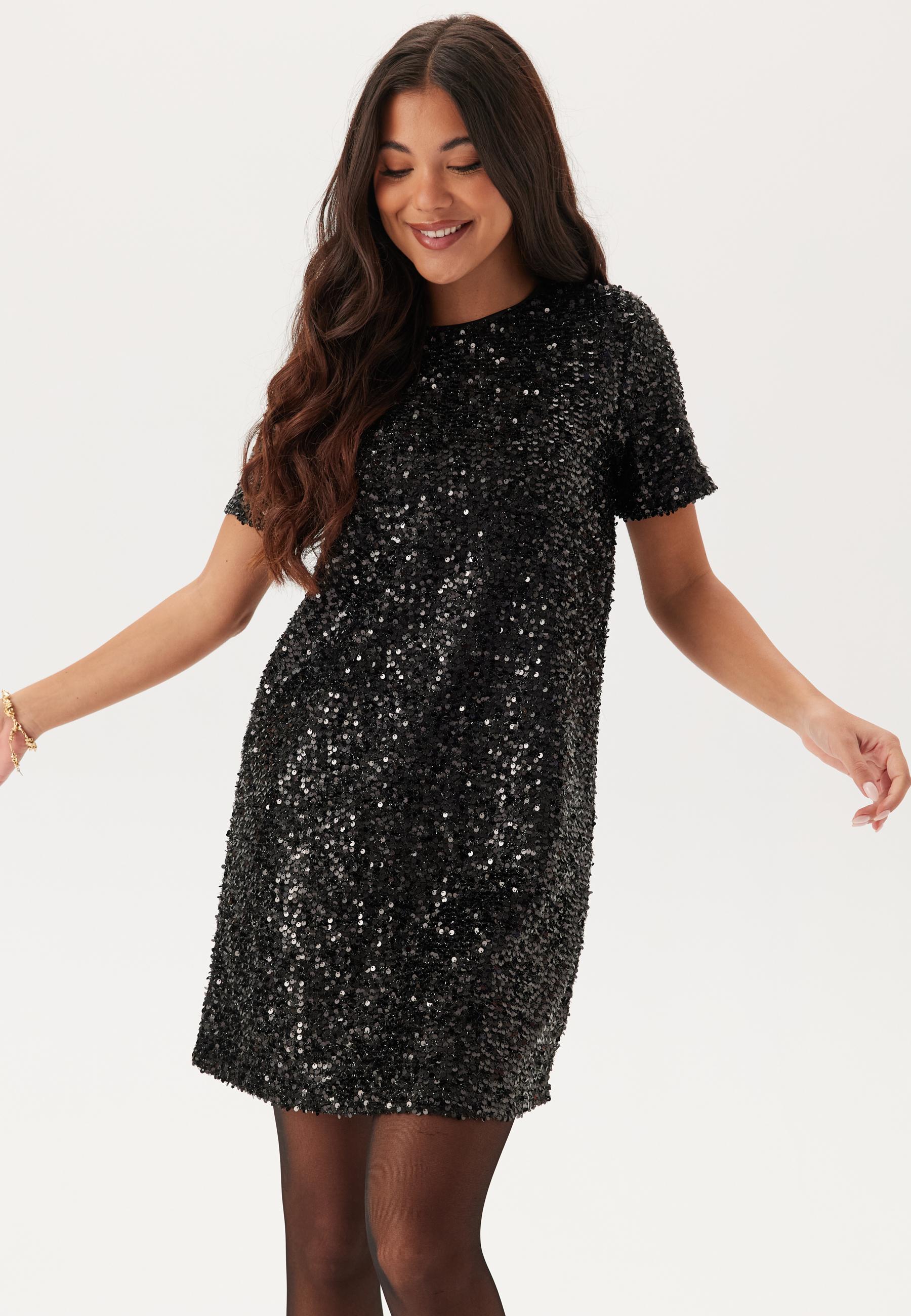 Pcserena Sequin Ss O-neck Dres 1