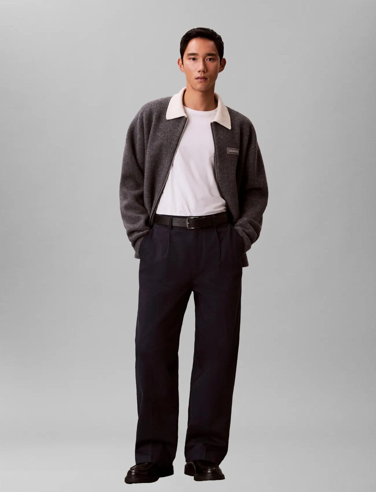 Calvin Klein Ls Merino Mock Neck Swtr 14Gg - - S 6