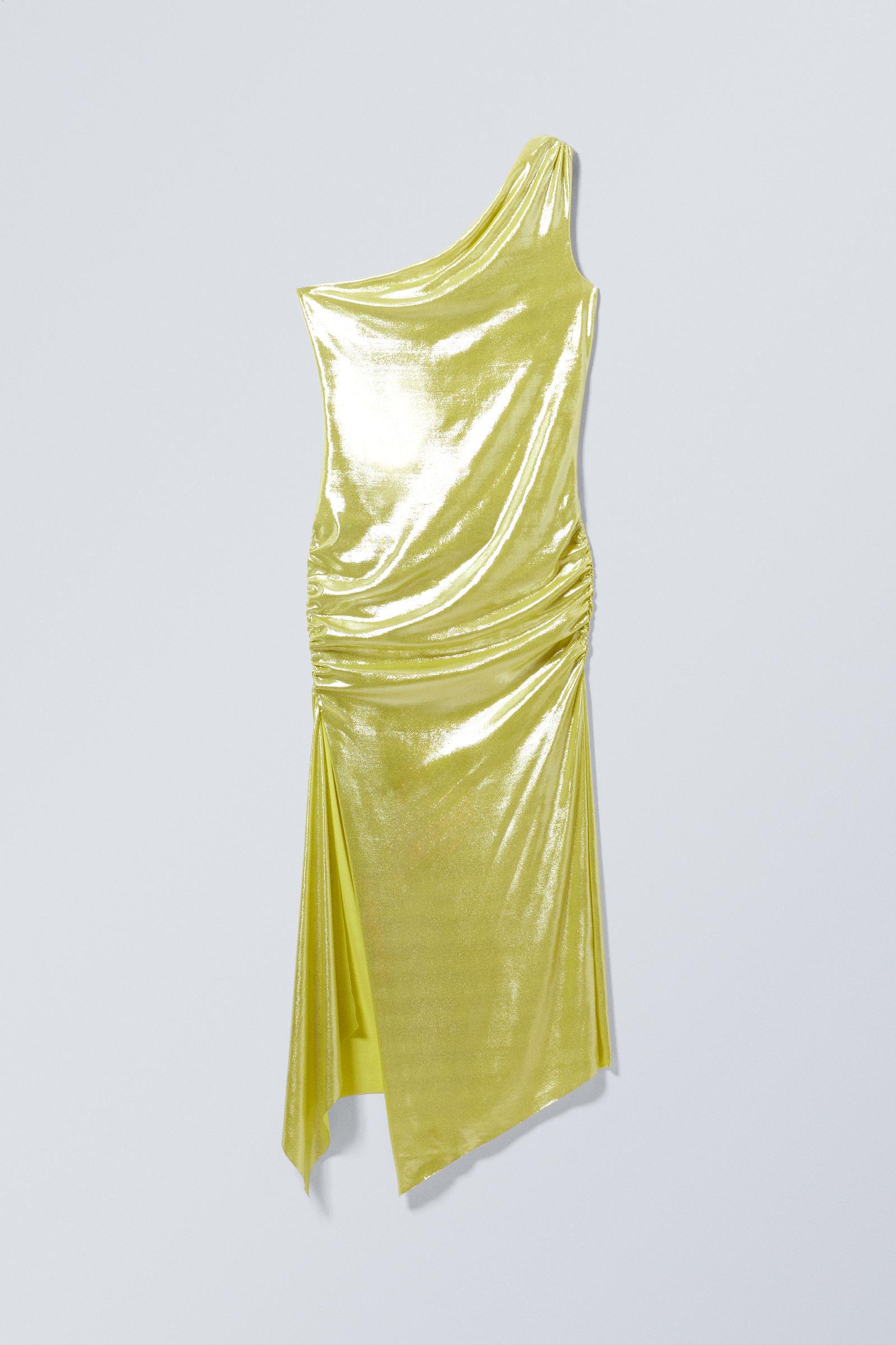 Overlap Draped Asymmetric Midi Dress 1